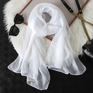2023 새로운 패션 여름 여성 soild 컬러 비치 스카프 실크 Shawls 머리띠 여성 머리띠 랩 선 스크린 Hijab 도매