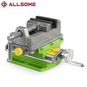 ALLSOME-3 인치 크로스 슬라이드 바이스 바이스 테이블 컴파운드 테이블 작업대 벤치 알루미늄 합금 바디, 밀링 드릴링 HT2878