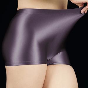 YAULAANG 반짝 이는 광택 섹시한 전면 가랑이 원활한 스포츠 레깅스 여성용 반바지 스타킹 여성 의류 운동 피트니스 체육관 착용