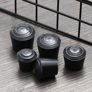PVC 고무 가구 다리 캡 발 커버, 블랙 라운드 테이블 의자 발 커버, 환경 보호, 10 개