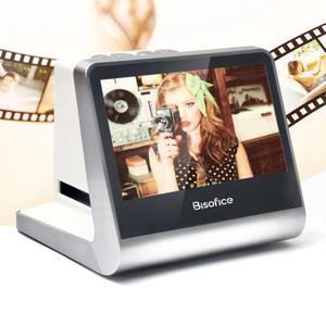 Bisofice 필름 및 슬라이드 스캐너, 135 필름, 126KPK, 110 필름, Super 8, 흑백, 디지털 JPEG 사진용 5 인치 LCD 스크린