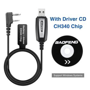 Baofeng 2 핀 플러그 USB 프로그래밍 케이블 Baofeng UV-5R UV-21 13 BF-888S Quansheng K5 K6 워키 토키 FTDI 업그레이드 케이블