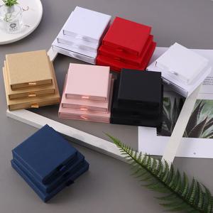 10개입 8x8x1.7cm 크라프트 종이 서랍형 여행용 보석 포장 상자, 인사말 카드, 목걸이, 팔찌, 귀걸이 선물 정리함 케이스 박스