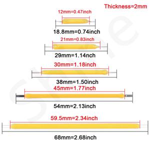 10pcs COB LED 필라멘트 에디슨 전구 램프 부품 18.8mm 29mm 38mm 54mm 68mm DC 3V 12V 57V 80V 백열등 다이오드 액세서리
