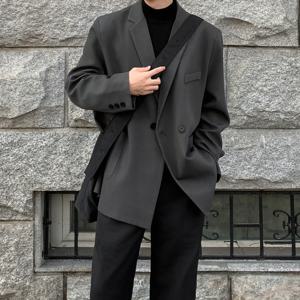 봄 여름 남성 정장 블레이저 남성 한국 패션 루즈핏 캐주얼 드레스 재킷 남성 하라주쿠 소셜 수트 재킷 의류