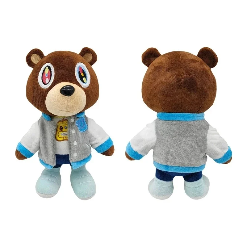30cm 카와이 카니 예 드롭 아웃 베어 테디 베어 플러시 장난감 카니 예 웨스트 졸업 소프트 인형 홈 룸 장식 생일 선물
