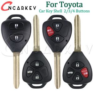 자동차 키 포브 원격 쉘 케이스, 도요타 RAV4 아발론 캠리 코롤라 벤자 야리스 매트릭스 교체 하우징 커버, TOY43 블레이드