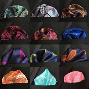 30 색상 25*25cm 남성용 비즈니스 정장 포켓 스퀘어 손수건 결혼식 패션 페이즐리 도트 Hankies Mens Pocket Towel