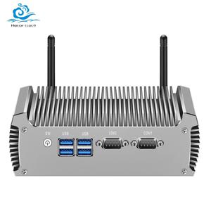 Helorpc 팬리스 산업용 미니 PC(인터 코어 i7-5500U 지원) WIN10 WIFI(4xUSB3.0 1xHDMI 1xVGA 2xRS232 컴퓨터 포함)