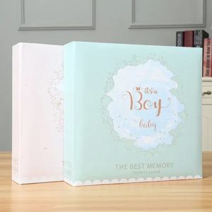 아기 사진 컬렉션 성장 기록 종이 코어 가방 기념품 앨범 대용량 사진 앨범 200pcs 6 인치 사진 앨범 쓰기 가능
