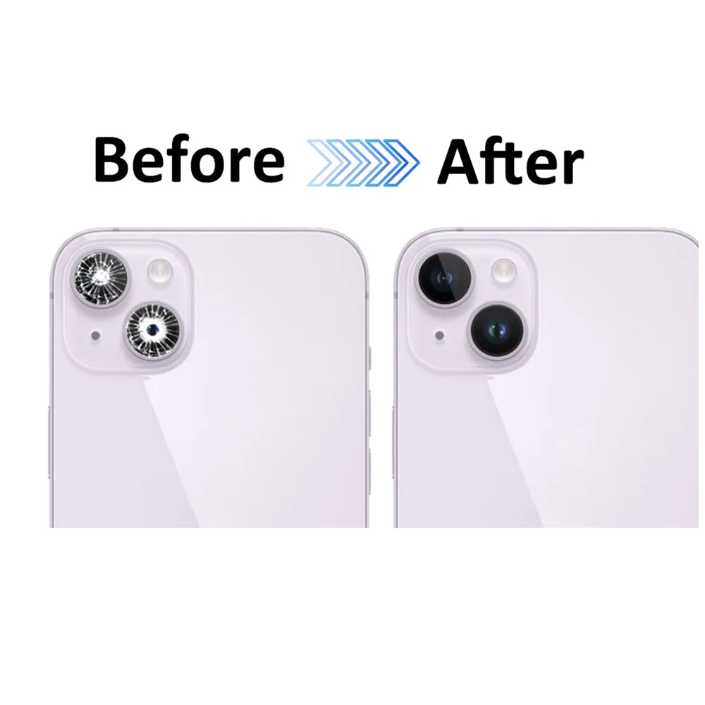iPhone 14 15 Plus X XR XS 11 12 13 Mini Pro Max 용 후면 카메라 유리 렌즈 교체 (3M 스티커 및 수리 도구 포함)