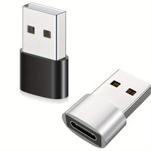 1/2pcs USB C 어댑터 유형 C-USB 어댑터-모빌 전화 남성-여성 USB C 변환기 PC 노트북 용 USB Type-C 변환기