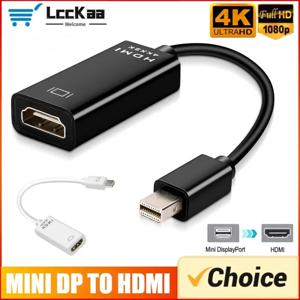썬더볼트 미니 DP-HDMI 호환 컨버터 어댑터 남성-여성 4K 미니 디스플레이포트-HDMI 케이블 (맥, 맥북, PC, TV용)
