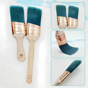 2in 전문 목재 페인트 브러시 나무 그림 플랫 각도 브러시 벽 가구 그림에 대 한 DIY 장식 도구