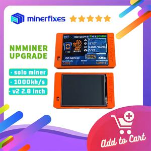NerdMiner V2 NMMiner 업그레이드 NM-CYD 2.8인치 디스플레이 암호화폐 채굴기 1000KH/S 솔로 마이너 가정용 BTC 비트코인 로터리 마이너