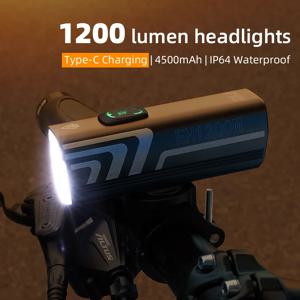 ESLNF 1200 루멘 자전거 전조등 하이라이트 MTB 로드 자전거 알루미늄 합금 자전거 일정 루멘 전조등 자전거 라이트