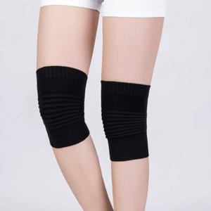 신상 면 스포츠 무릎 보호대 스트라이프 탄력 지지대 누드 블랙 그레이 압박 무릎 보호대 남녀 공용