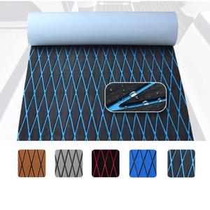 2400x450x6mm EVA 자가 접착 다이아몬드 모양 폼 보트 바닥재 인조 티크 데킹 시트 패드 보트 요트 RV 데크 시트 매트