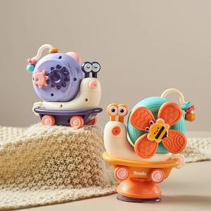 달팽이 자동차 흡착 컵 스피너 풍차 장난감 감각 발달 소근육 운동 유아 여행 장난감 몬테소리 남아 여아 신생아 선물