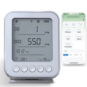 공장 가격 실시간 7 in 1 휴대용 가스 분석기 일산화탄소 가스 감지기 야외 공기질 모니터 CO2 측정기