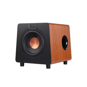 800X 서브우퍼 150W 8인치 액티브 스피커 딥 베이스 우드 그레인 서브우퍼 앰프 입력 RCA/AUX/LFE