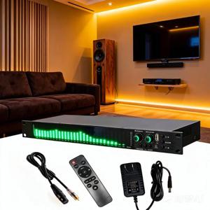 새로운 랙 장착형 디지털 스펙트럼 분석기 블루투스 USB 이퀄라이저 레벨 인디케이터 VU 미터 31 파라그래프