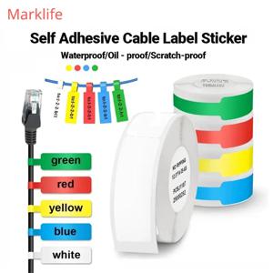 Marklife P15/M1/P12 열전사 라벨 메이커 종이 스티커 사무실 홈 케이블용 방수 찢어짐 방지 교체품