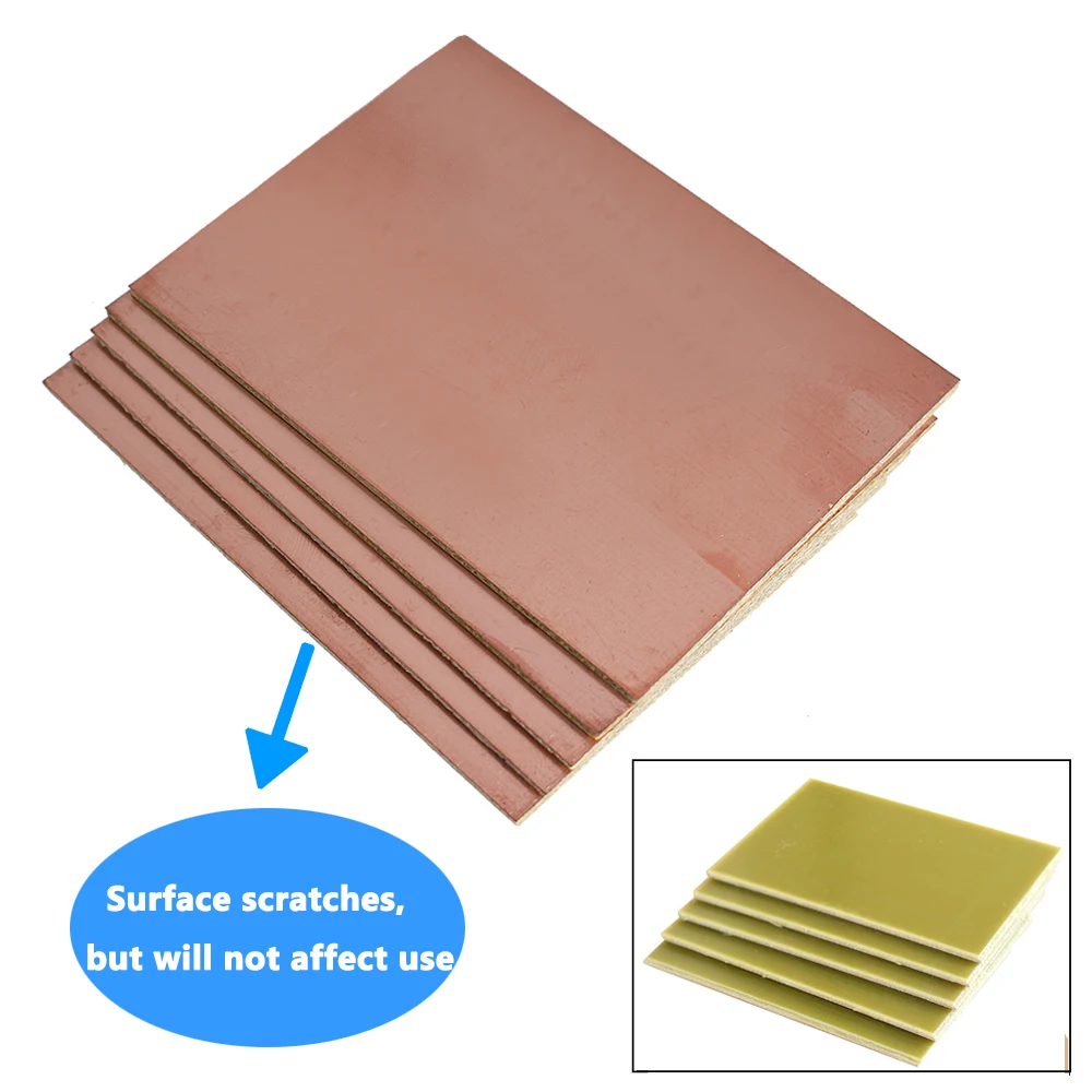 5PCS FR4 단면 구리 PCB 플레이트 5x7cm 10x15cm FR4 PCB DIY 키트 아두이노용 라미네이트 회로 기판