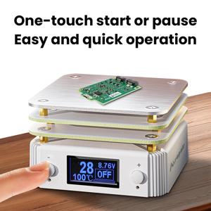 미니 타입-C 열판 PCB SMD 보드 납땜 플레이트 조절식 정온 가열 도구 예열 스테이션 수리 도구