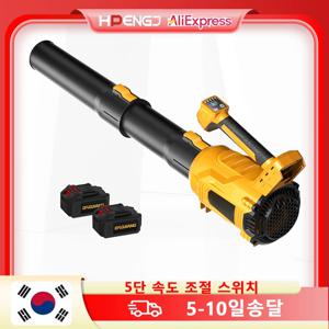 21V 무선 공기 송풍기 5단 속도 조절 5000W 무선 전기 송풍기 낙엽 청소용 눈 청소기 낙엽 눈 먼지 청소용