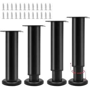 4PCS 조절 가능한 가구 소파 캐비닛 다리, 드레서/소파/침대/의자용 고강도 높이 조절 가능 교체 다리