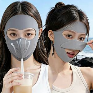 전면 보호 통기성 마스크 식수용 차양막 자외선 차단제 여성용 여름 야외 제품용 경량 마스크