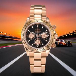 39mm 럭셔리 시리즈 시계 로즈 골드 스테인레스 스틸 케이스 블루 사파이어 크리스탈 유리 거울 방수 기능 VK63 남성용 시계