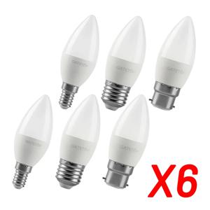 6개 220V E27/E14/B22 LED 촛불 전구, 3-7W, 샹들리에, 벽/테이블/플로어 램프 및 가정 장식용 고휘도 에너지 절약