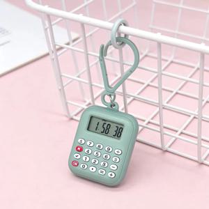 인기 있는 학생용 미니 계산기 시계 펜던트, 시간 확인 및 수학 문제 해결용, 디지털 전자 시계 계산기 펜던트