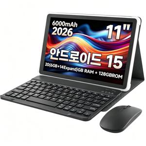 ANRY C95 11인치 안드로이드 15 태블릿 2026 옥타 코어 20GB 램 128GB 롬 6000mAh 18W 고속 충전 5G WiFi 6 HD IPS 글로벌 태블릿 PC