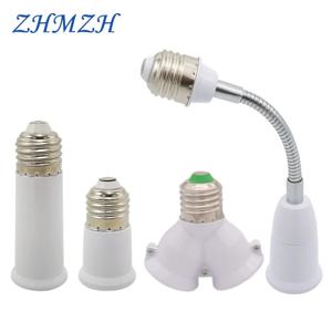 E27 ~ E27 램프베이스 변환기 65mm 95mm 램프 홀더 익스텐더 E27-E27 램프 소켓 어댑터 LED 전구 용 난연성