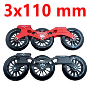휠 포함 스피드 스케이트 프레임, 베어링 포함 110MM 경도 85a, 3x110mm