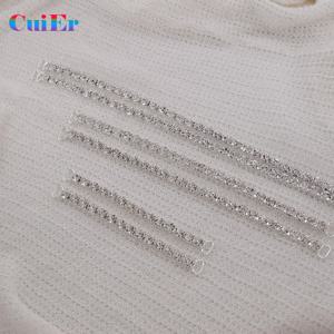 CuiEr 2 개/몫 DIY SS28 라인 석 크리스탈 비키니 여성 Beachwear 커넥터 버클 체인 의류 장식 버클