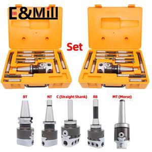 세트 MT2 MT3 MT4 C20 C25 BT30 BT40 NT30 NT40 R8 M10 M12 M16 + F1 2 인치 50 보링 헤드 밀링 공작 기계 용 12mm 보링 바