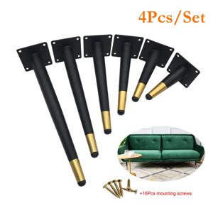 4Pcs 가구 테이블 다리로드 800KG 금속 테이퍼 소파 찬장 캐비닛 다리 피트 H:10/12/15/20/25/30/35CM 장착 나사 포함