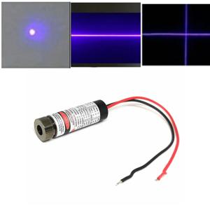 405nm 20/100mw 산업용 보라색 파란색 도트/라인/크로스 빔 레이저 다이오드 모듈(드라이버 포함 13x42mm)