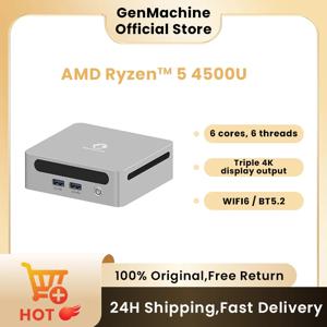 2025 GenMachine 새로운 미니 PC 4500U AMD Windows 11 Ryzen DDR4 Max Suporte 64GB 3200MHz RAM WiFi6 Diy 게임용 컴퓨터 Pc 게임