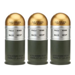 전술 M433 HEDP 40mm 더미 수류탄 모델 안전 케이스 팬 장난감 컬렉션 선물 미니 보관 상자