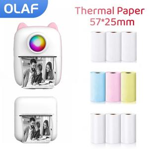 57MM 롤 감열지 자체 접착 인쇄 라벨 용지 스티커 포켓 열전 사 미니 프린터 키즈 카메라 사진 인쇄