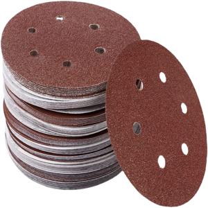 10pcs 6 인치 6 구멍 150MM 샌딩 디스크 40-2000 그릿 몰려 들고 사포 궤도 샌더 후크 및 루프 모래 종이