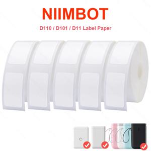 Niimbot D11 D110 D101 라벨 용지 스티커 Niimbot D110 프린터용 자체 접착 방수 흰색 라벨