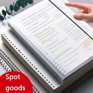60 시트 교체 가능한 리필 루스 리프 노트 A4 A5 B5 나선형 바인더 용지 색인 쓰기 도서 편지지 사무실 학교 용품