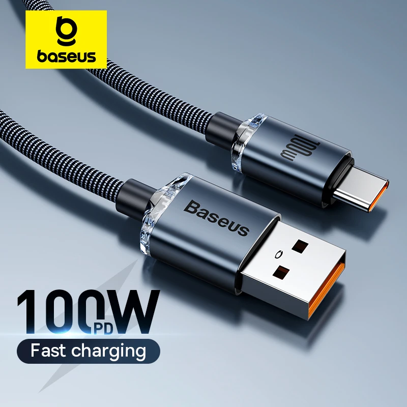 Realme Huawei P40 Pro 66W 고속 충전 와이어 용 Baseus 6A USB 유형 C 케이블 Samsung Oneplus Poco F3 용 USB-C 충전기 데이터 코드
