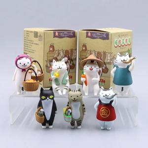 MS 고양이 블라인드 박스 그림 장난감 새끼 고양이 인형 야옹 시장 블라인드 가방 장식 어린이 크리스마스 선물
